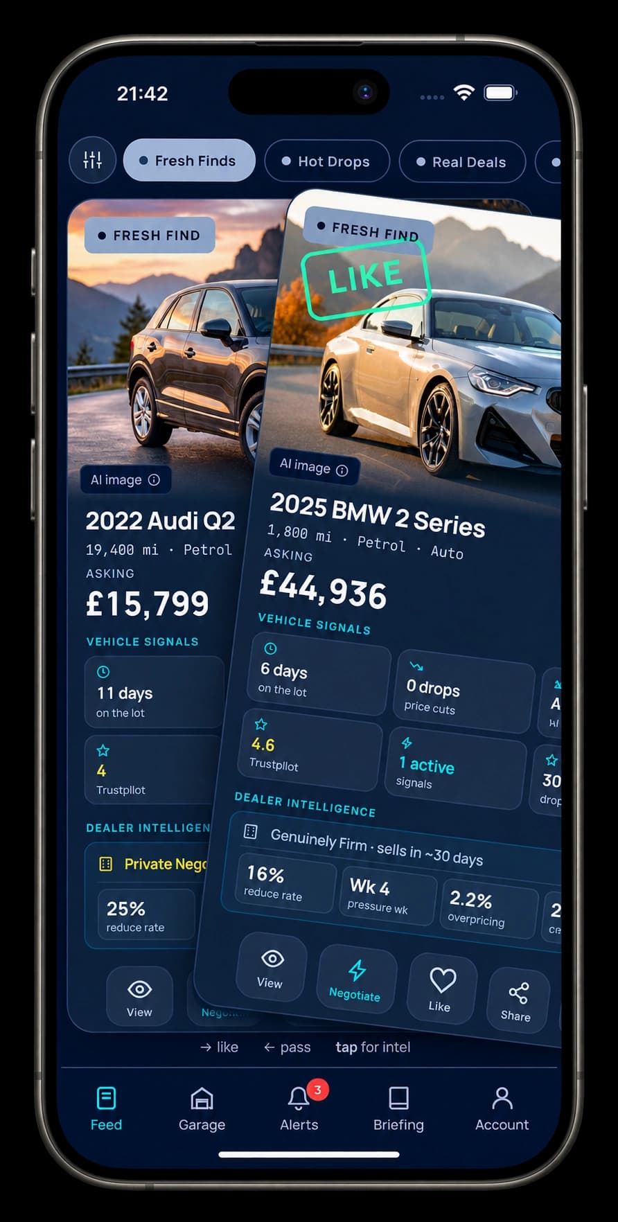 MMC companion app, swipe through deals
